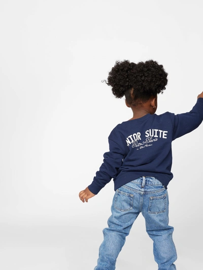 Shop Frame Ritz Kids' Crewneck Sweatshirt In Blue