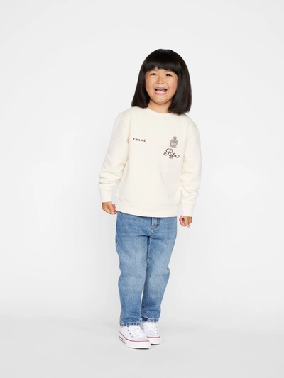 Shop Frame Ritz Kids' Crewneck Sweatshirt In Neutrals