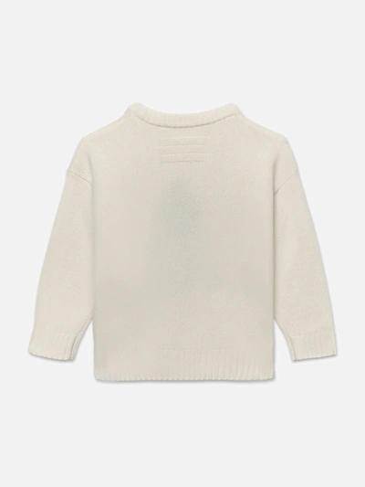 Shop Frame Ritz Kids' Cashmere Sweater In White