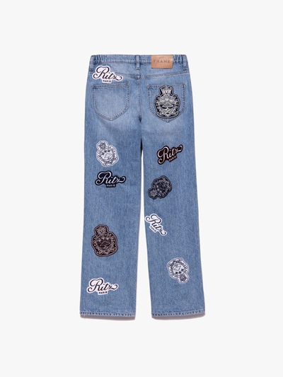 Frame Ritz Men's Wide Leg Jeans In Blue