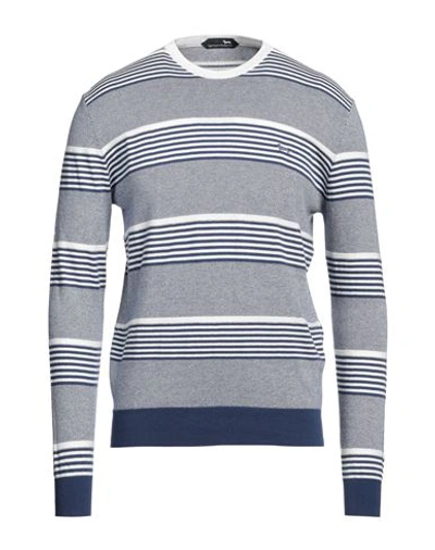 Shop Harmont & Blaine Man Sweater Navy Blue Size Xxl Cotton