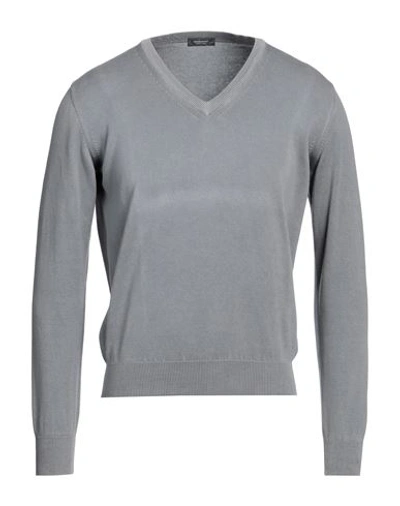 Shop Rossopuro Man Sweater Grey Size 4 Cotton