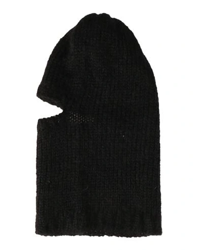 Shop Raf Simons Man Hat Black Size Onesize Mohair Wool, Polyamide, Wool