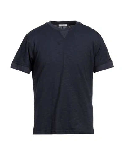 Shop Paolo Pecora Man T-shirt Midnight Blue Size S Cotton