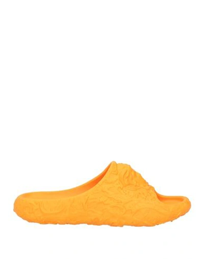 Shop Versace Man Sandals Orange Size 9 Rubber