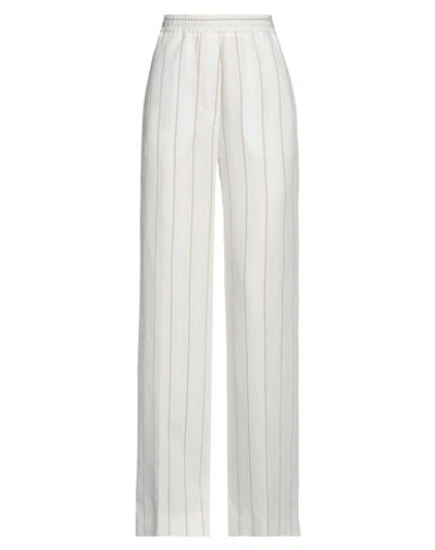 Shop Manuel Ritz Woman Pants White Size 2 Viscose, Polyester