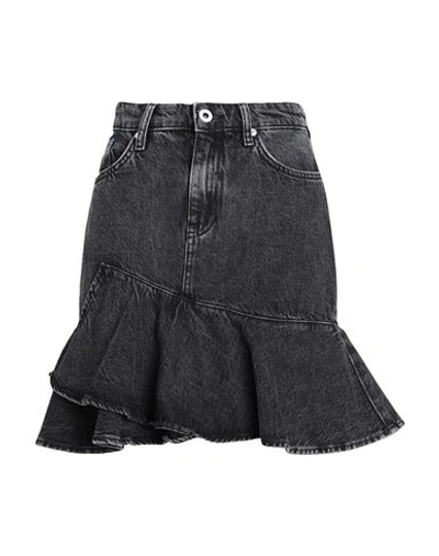 Shop Karl Lagerfeld Jeans Woman Denim Skirt Black Size L Organic Cotton