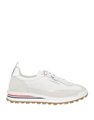 Shop Thom Browne Woman Sneakers White Size 7.5 Soft Leather