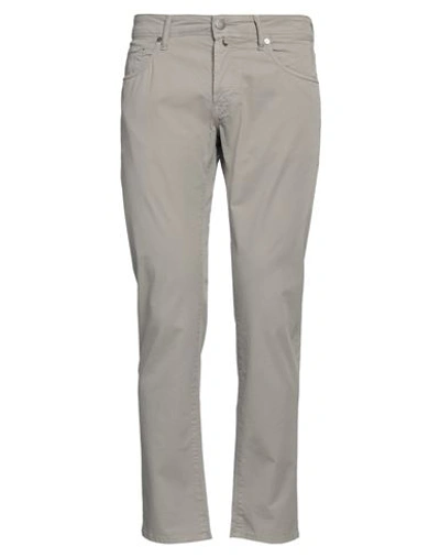 Shop Incotex Man Pants Grey Size 34 Cotton, Elastane
