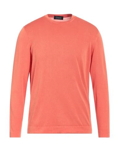 Shop Drumohr Man Sweater Orange Size 40 Cotton