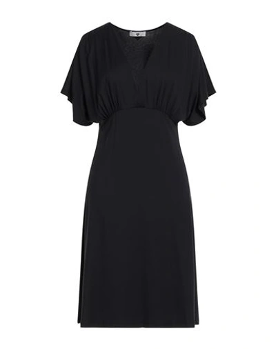 Shop Twinset Woman Midi Dress Black Size M Viscose, Elastane