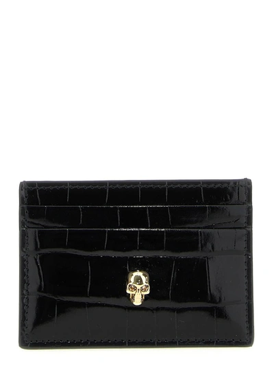 Shop Alexander Mcqueen 'skull' Card Holder In Black