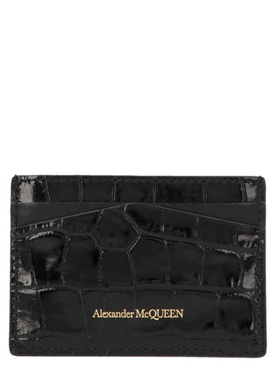 Shop Alexander Mcqueen 'skull' Card Holder In Black