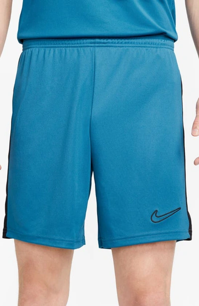 Shop Nike Academy Dri-fit Soccer Shorts In Industrial Blue/ Black/ Black