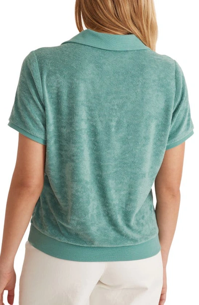 Marine Layer Johnny Collar Polo In Deep Sea