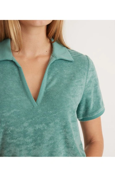 Marine Layer Johnny Collar Polo In Deep Sea