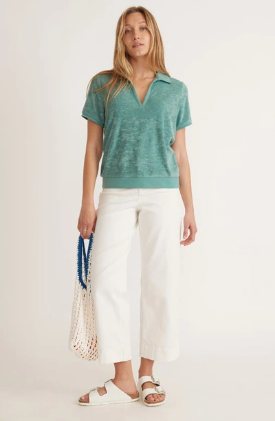 Marine Layer Johnny Collar Polo In Deep Sea
