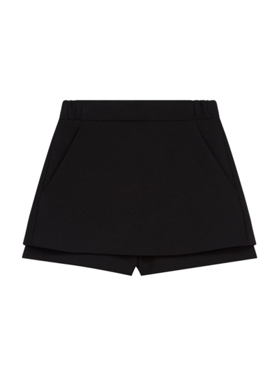 Shop Maje Women's Crepe Skirt Shorts In Black