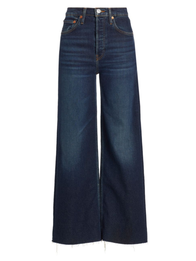 Shop Re/done Women's High-rise Wide-leg Jeans In Barely Worn