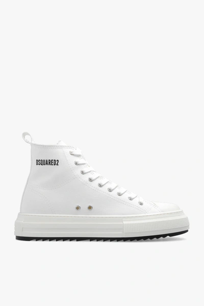 Shop Dsquared2 White ‘berlin Sneakers In New