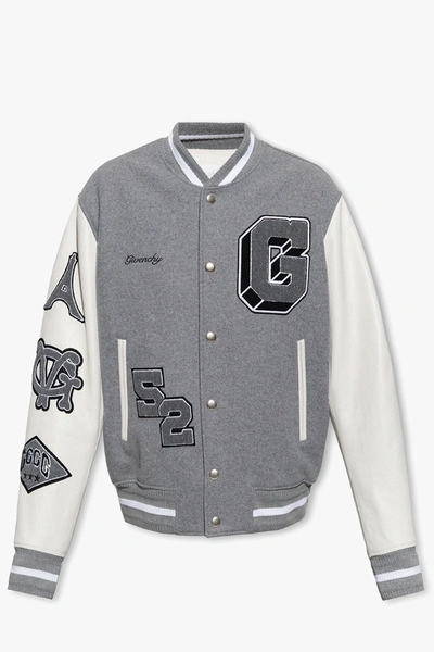Shop Givenchy Grey Bomber Jacket In New