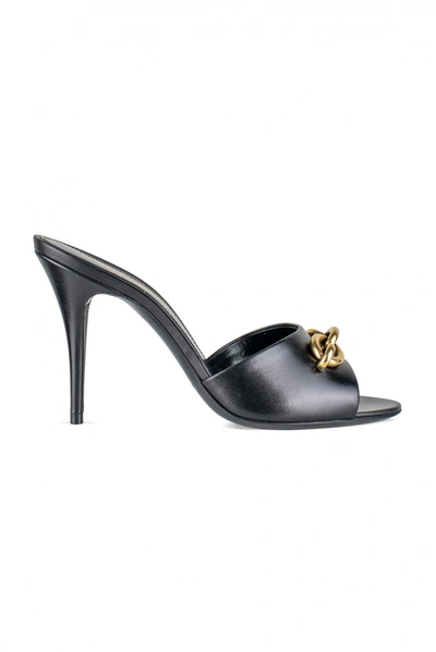 Shop Saint Laurent Luxury Women's Shoes   Mules Le Maillon  Black Heel