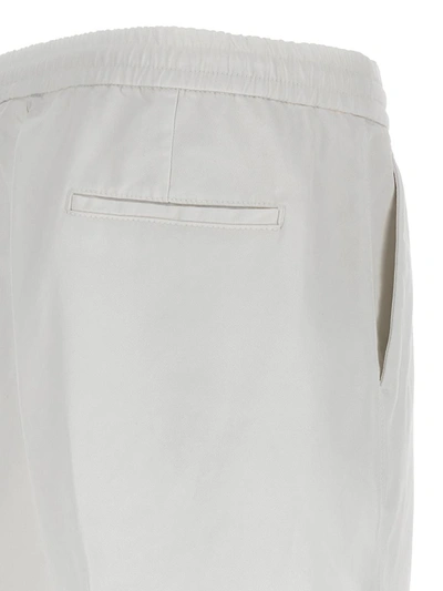 Shop Brunello Cucinelli Cotton Drawstring Pants In White