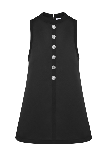 Shop Keburia Zircon Button Little Black Dress