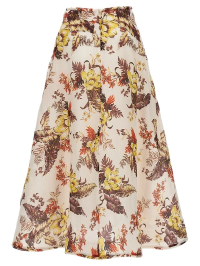 Shop Zimmermann 'matchmaker Floral Flare' Skirt In Multicolor