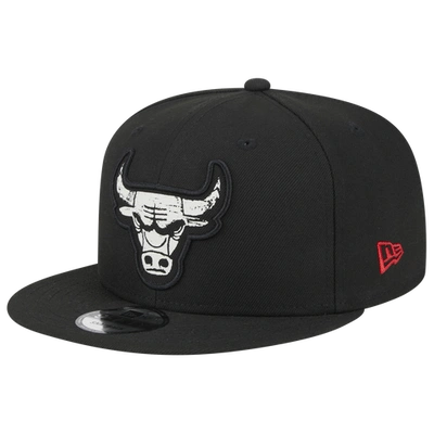 Shop New Era Mens Chicago Bulls  Bulls City Edition 23 Snapback Cap In Black/white