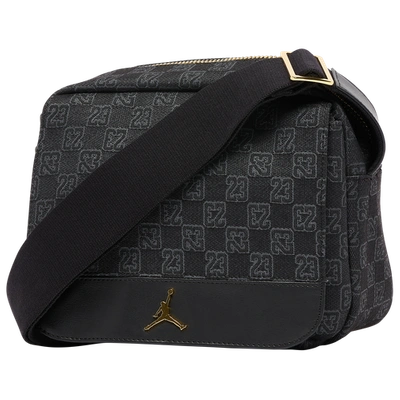 Jordan Monogram Mini Messenger In Black/gold | ModeSens