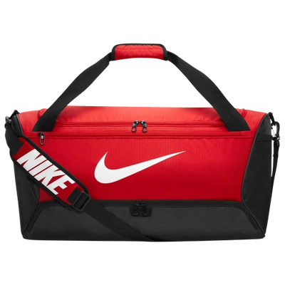 Nike Brasilia M 9.5 Duffel In White/black/university Red