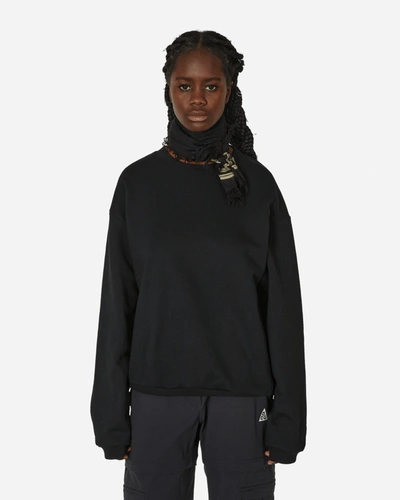 Shop Kapital Eco Knit Crewneck Sweatshirt (profile Rainbowy Patch) In Black