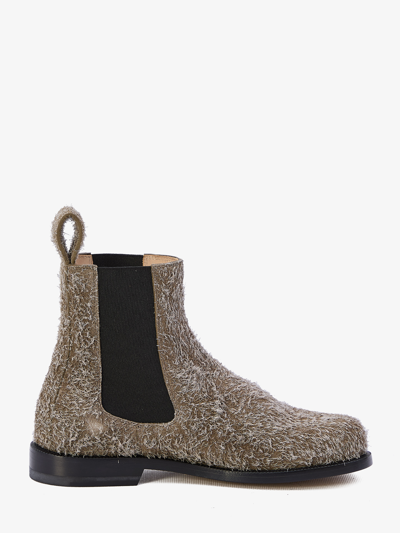 Shop Loewe Campo Chelsea Boots In Green