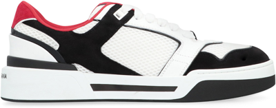 Dolce & Gabbana Leather And Mesh Sneaker In Multi