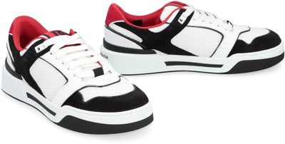 Dolce & Gabbana Leather And Mesh Sneaker In Multi