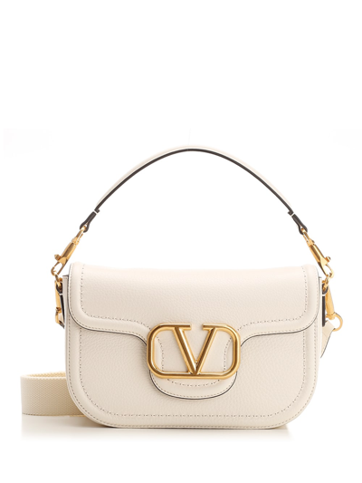 Shop Valentino Loc Mall Shoulder Bag In White
