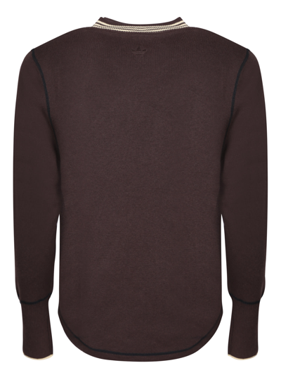 Shop Y-3 Wool Blend Brown Pullover