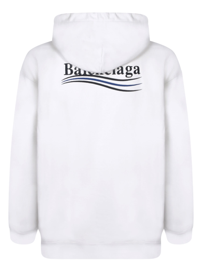 Shop Balenciaga Political Campaign Hoodie In White