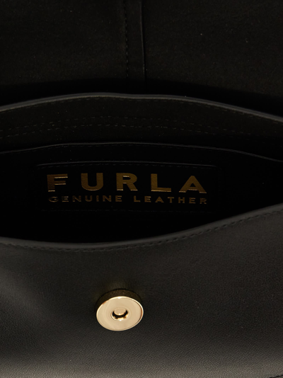 Shop Furla Flow Mini Shoulder Bag In Black