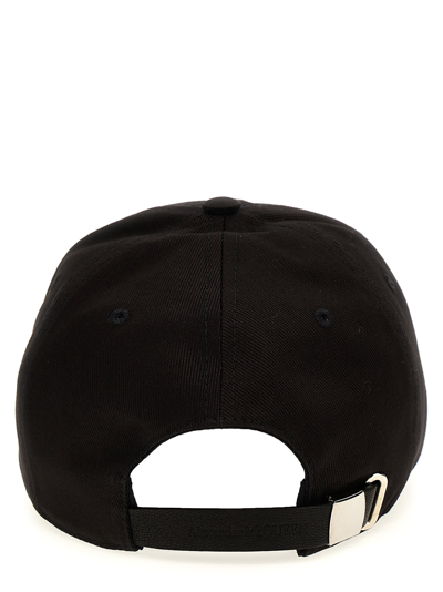 Shop Alexander Mcqueen Varsity Skull Cap In Black