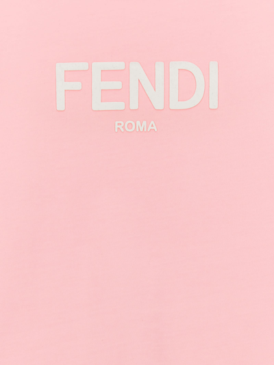 Shop Fendi Logo T-shirt In Pink