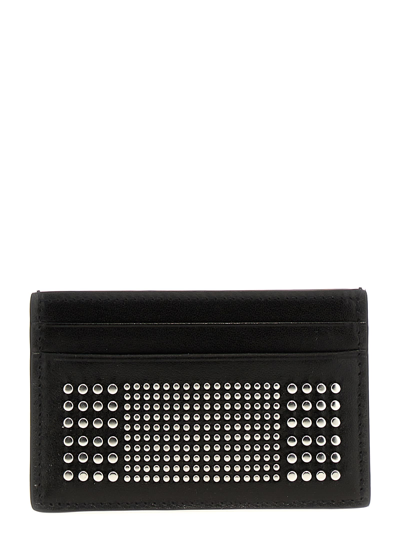 Shop Alexander Mcqueen Studded Card Holder In Black