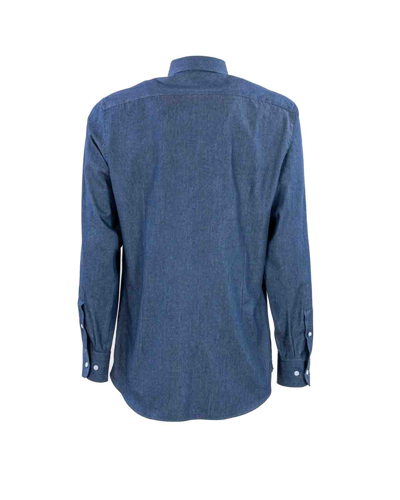 Shop Etro Denim Shirt In Blu