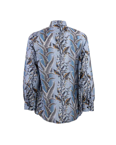 Shop Etro Cotton Shirt In Azzurro