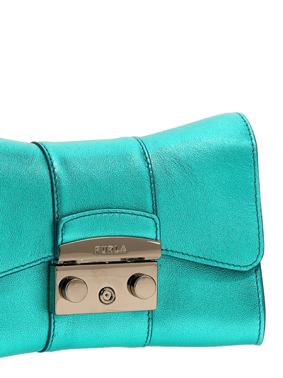 Shop Furla Metropolis Mini Remix Crossbody Bag In Green