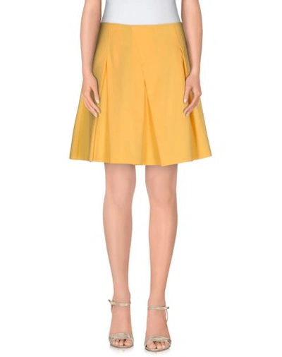 Jil Sander Knee Length Skirt In Yellow