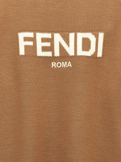 Shop Fendi Roma Sweater In Beige