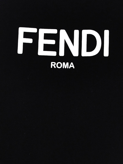 Shop Fendi Logo T-shirt In Black