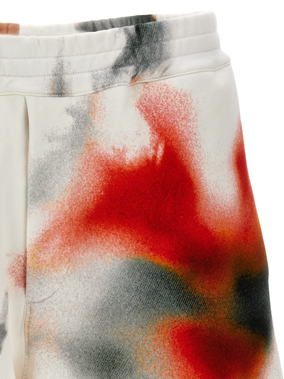 Shop Alexander Mcqueen Obscured Flower Bermuda Shorts In Multicolor